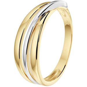 ring 14K bicolor goud geel/wit 4208589