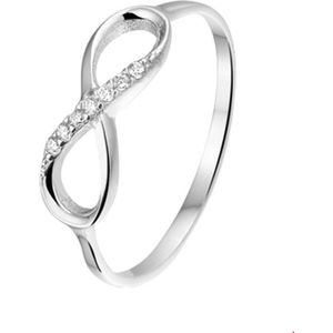 Zilver Gerhodineerde Ring infinity zirkonia 1319033 17.25 mm (54)