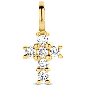 goud (geelgoud) hanger kruis diamant 0.10ct h si 4024420