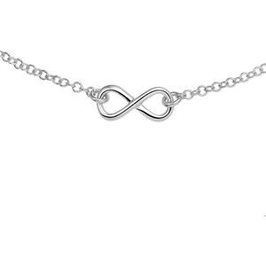 Zilver Gerhodineerde Collier infinity 2 1324484