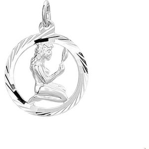 Zilveren Hanger sterrenbeeld maagd gediamanteerd 1002768