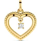 goud (geelgoud) hanger hart diamant 0.04ct h si 4024421