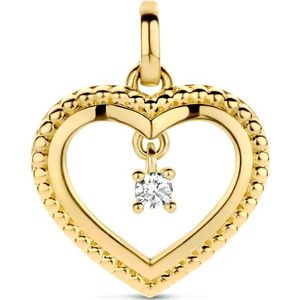 goud (geelgoud) hanger hart diamant 0.04ct h si 4024421