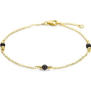 Armband - Onyx - 14k Geelgouden Armband - 1,2 mm - Gepolijst
