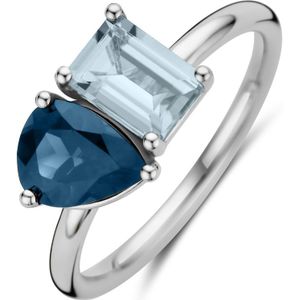 14K witgoud ring toi-et-moi sky blue topaas en london blue topaas 4106238 18.50