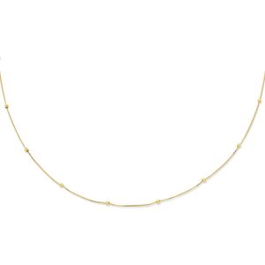 goud (geelgoud) collier bolletjes gediamanteerd 0,5 mm 42 - 45 cm 4026079
