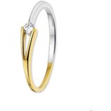 Bicolor Gouden Ring zirkonia 4206118 16.50 mm (52)