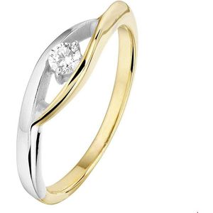 Bicolor Gouden Ring zirkonia 4208419 18.50 mm (58)