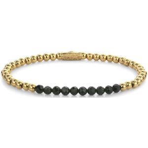 Rebel en Rose - RR-40156-G- L - Green Glam Meet Yelow Gold - armband