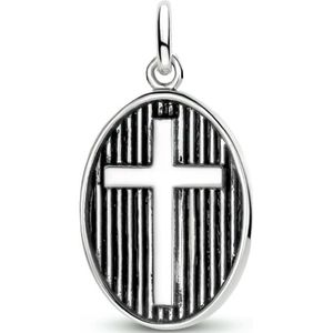 zilver gerhodineerd hanger kruis 1334226
