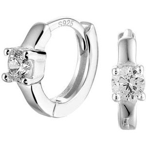 klapoorringen zirkonia zilver gerhodineerd 1331369