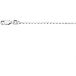 Zilver Gerhodineerde Collier anker gediamanteerd 1 1302390 42 cm