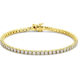 14K geelgoud tennisarmband lab grown diamant 4.00ct g si 3,0 mm 17,5 cm 4034260