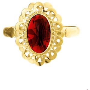 Geelgouden Ring granaat 4015549 18.00 mm (57)