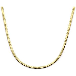 Zilver Verguld Collier Gourmette - Geel - 5 mm - 40 + 4 cm - 3 Micron