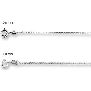 collier venetiaans 1,1 mm 14K witgoud 4100355