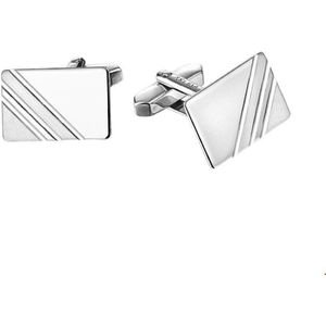 manchetknopen poli/mat gediamanteerd zilver gerhodineerd 1321324
