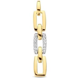 Bicolor Gouden Hanger schakel diamant 0.05ct H SI 4208684