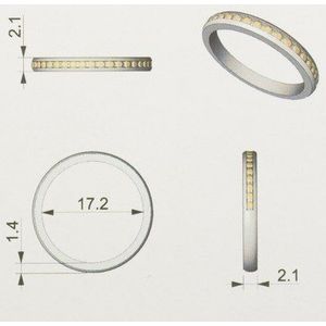 ring diamant 0.25ct h si 14K geelgoud 4023261