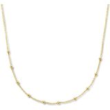 goud (geelgoud) collier bolletjes 1,1 mm 40,5 - 42,5 - 44,5 cm 4024669