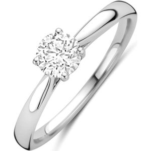 14K witgoud ring lab grown diamant 0.50ct h si 4106450 17.75