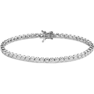 Zilver Gerhodineerde tennisarmband zirkonia 3,4 mm 1341163 18 cm