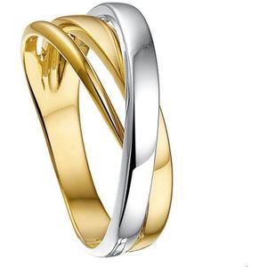 ring 14K bicolor goud geel/wit 4207764
