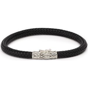 BUDDHA TO BUDDHA 149BL - Ellen Leather Black - Armband-lengte 19 cm