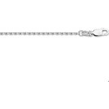Zilver Gerhodineerde Collier anker gediamanteerd 1 1307503 80 cm