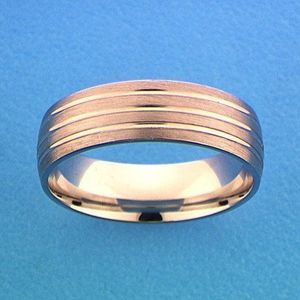 Zilver Gerhodineerde Ring A107 - 6 mm - zonder cz 1315285 21.50 mm (68)