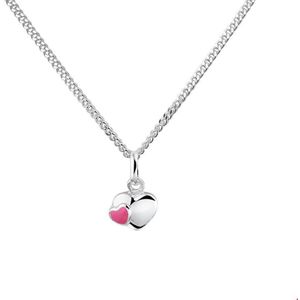 collier hart 36 + 4 cm zilver wit 1020225