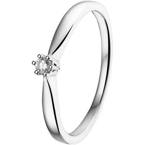 Witgouden Ring diamant 0.05ct H SI 4104419 18.50 mm (58)