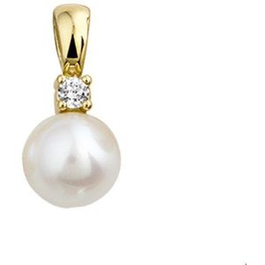 hanger parel en zirkonia 14K geelgoud 4009629