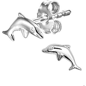 Zilver Gerhodineerde Oorknoppen dolfijn 1320678