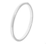 Zilver Gerhodineerde Bangle scharnier bolle buis 5 x 56 mm 1324515