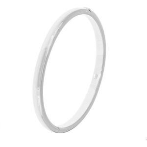 Zilver Gerhodineerde Bangle scharnier bolle buis 5 x 56 mm 1324515