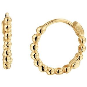 klapoorringen bolletjes 14K geelgoud 4023341