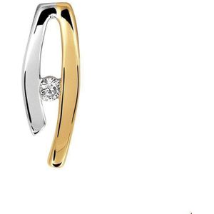 Bicolor Gouden Hanger diamant 0.03ct H SI 4208090