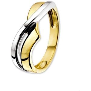 ring 14K bicolor goud geel/wit 4205507