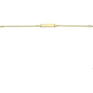 graveerarmband hart plaat 5,0 mm 14K geelgoud 4016863