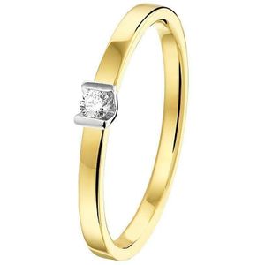 ring diamant 0.05ct h si 14K bicolor goud geel/wit 4207991