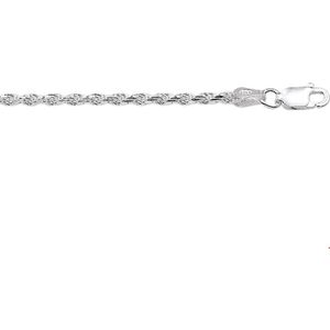 Zilveren Armband koord gediamanteerd 2 1002193 19 cm