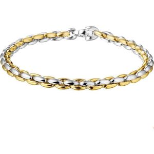 Bicolor Gouden Armband 4 4202518 18 cm