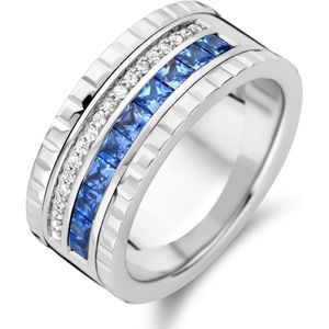 14K witgoud ring saffier 0.98ct en diamant 0.12ct g vsi 4105981 17.25