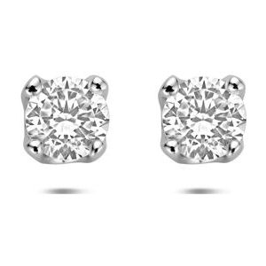 Zilver Gerhodineerde oorknoppen zirkonia 3,5 mm 1341545