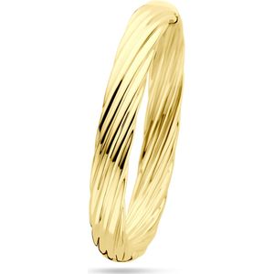 14K geelgoud bangle scharnier buis gedraaid 10 x 60 mm 4032793