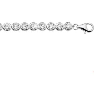 Zilver Gerhodineerde Tennisarmband zirkonia 5 1307330 19.5 cm