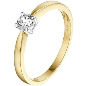 ring zirkonia 14K bicolor goud geel/wit 4208572