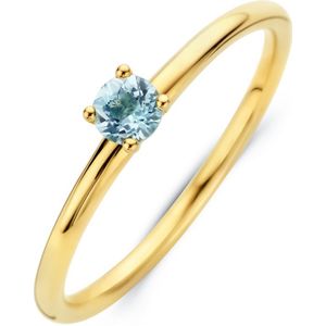 14K geelgoud ring blauw topaas 3,5 mm 4027524 17.50