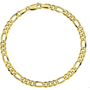 Geelgouden Armband figaro 4 4004018 20 cm